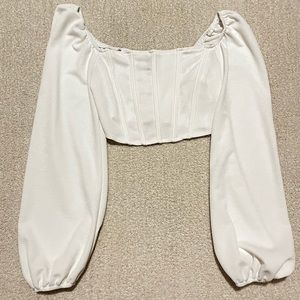 White Puff Sleeve Shirt